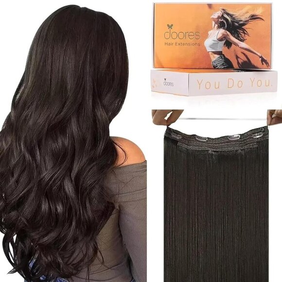 Hair Extensions 16 Inch 95g Remy Human Hair Extensions Invisible Transparent Lin - Picture 1 of 9